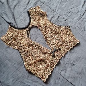 Leopard Open Back Bralette